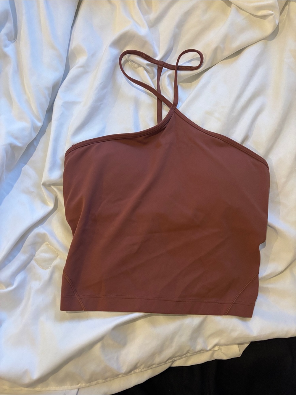 lululemon ancient copper * - vneck cropped top